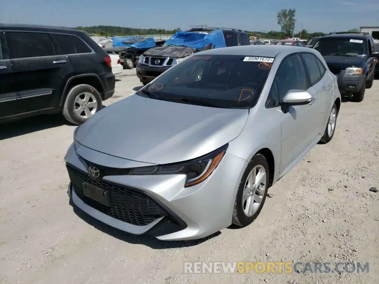 2 Photograph of a damaged car JTNK4RBE3K3040578 TOYOTA COROLLA 2019