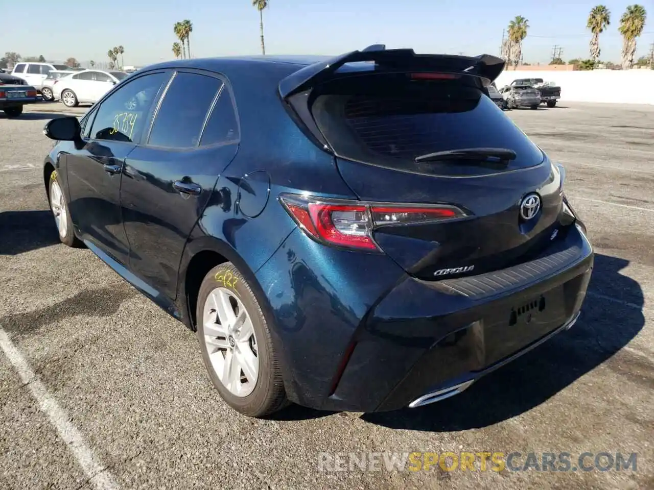 3 Photograph of a damaged car JTNK4RBE3K3043609 TOYOTA COROLLA 2019