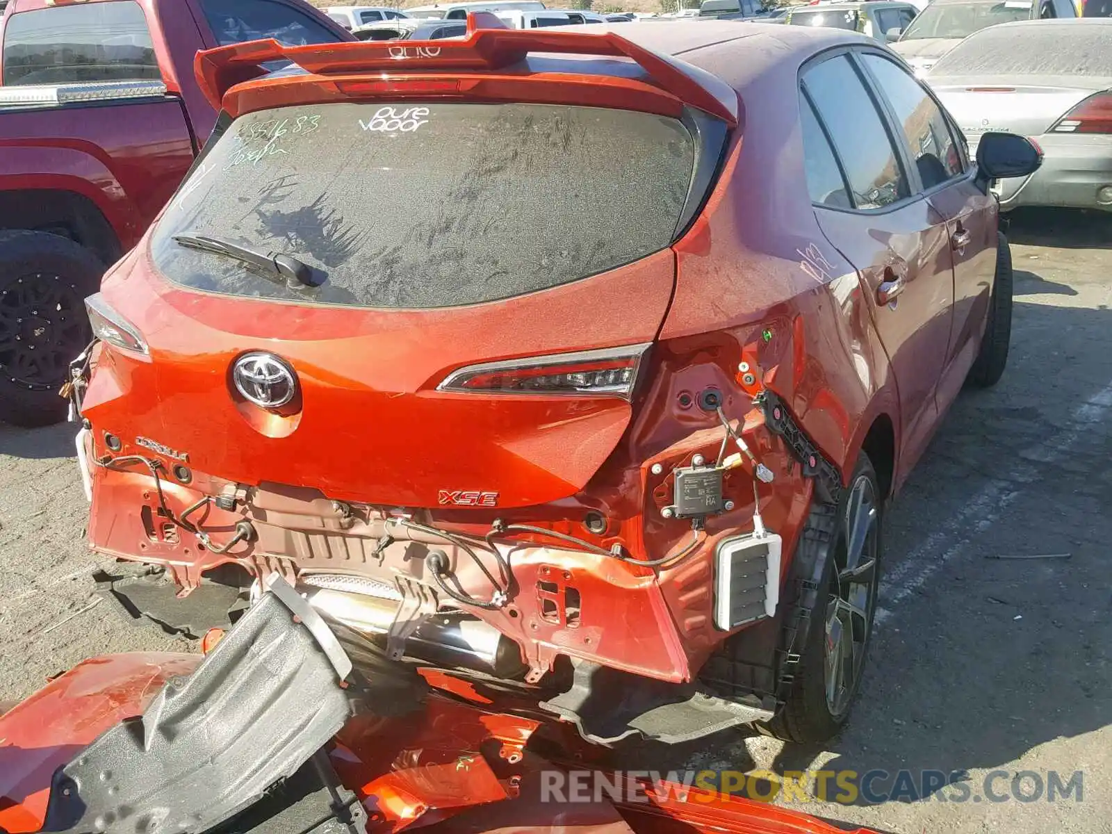 4 Фотография поврежденного автомобиля JTNK4RBE3K3045702 TOYOTA COROLLA 2019