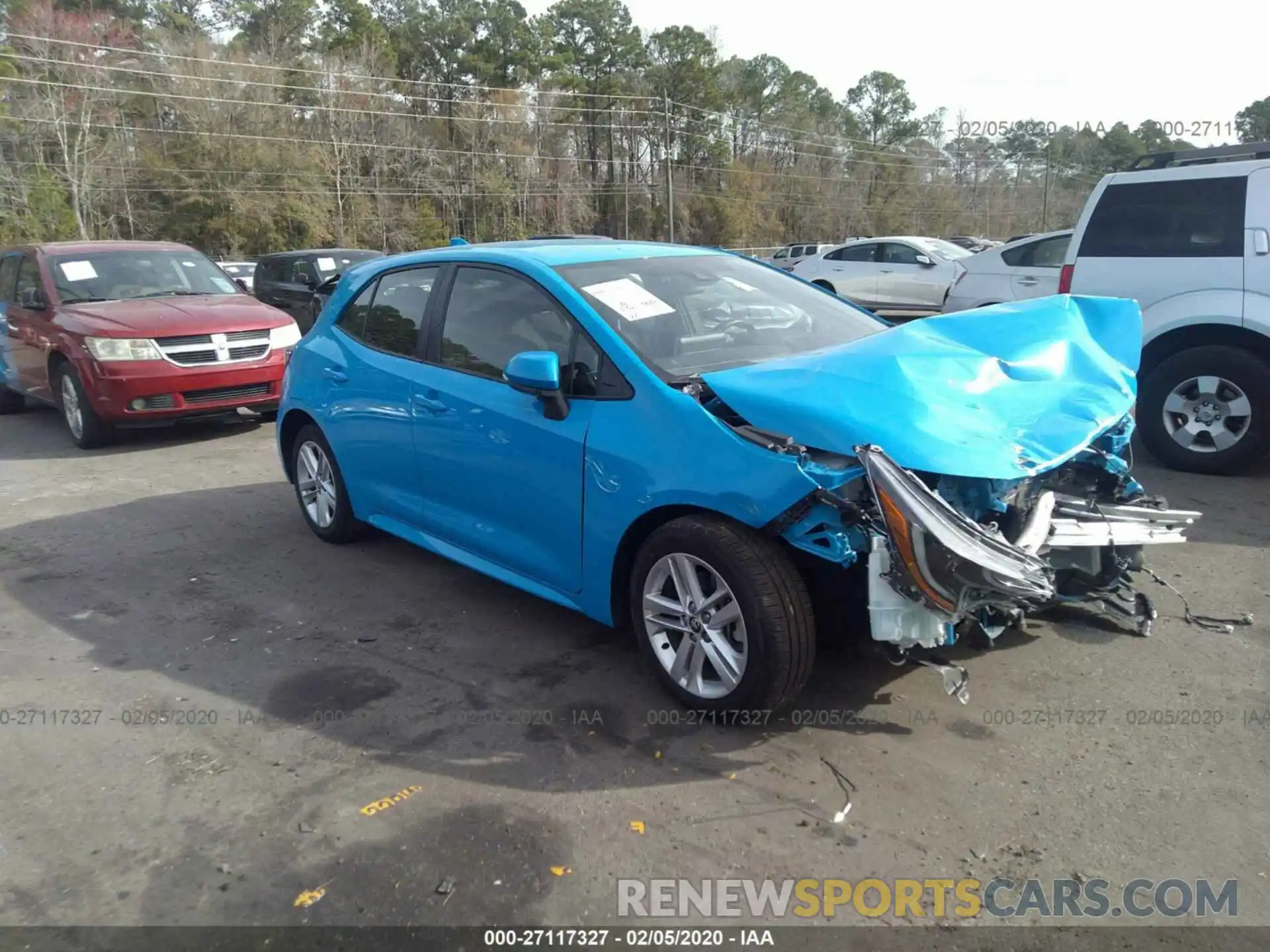 1 Photograph of a damaged car JTNK4RBE3K3049376 TOYOTA COROLLA 2019