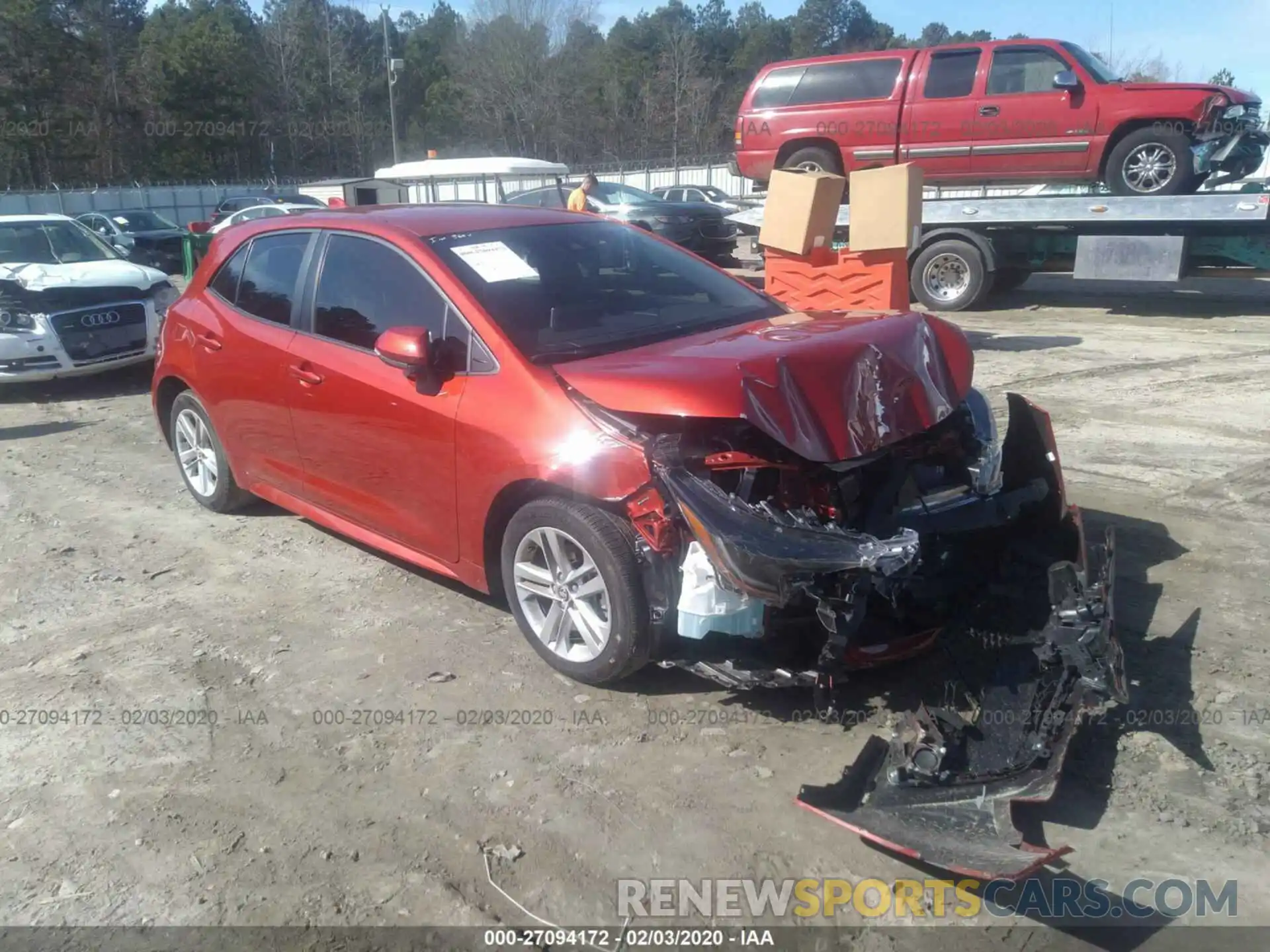 1 Photograph of a damaged car JTNK4RBE3K3050060 TOYOTA COROLLA 2019