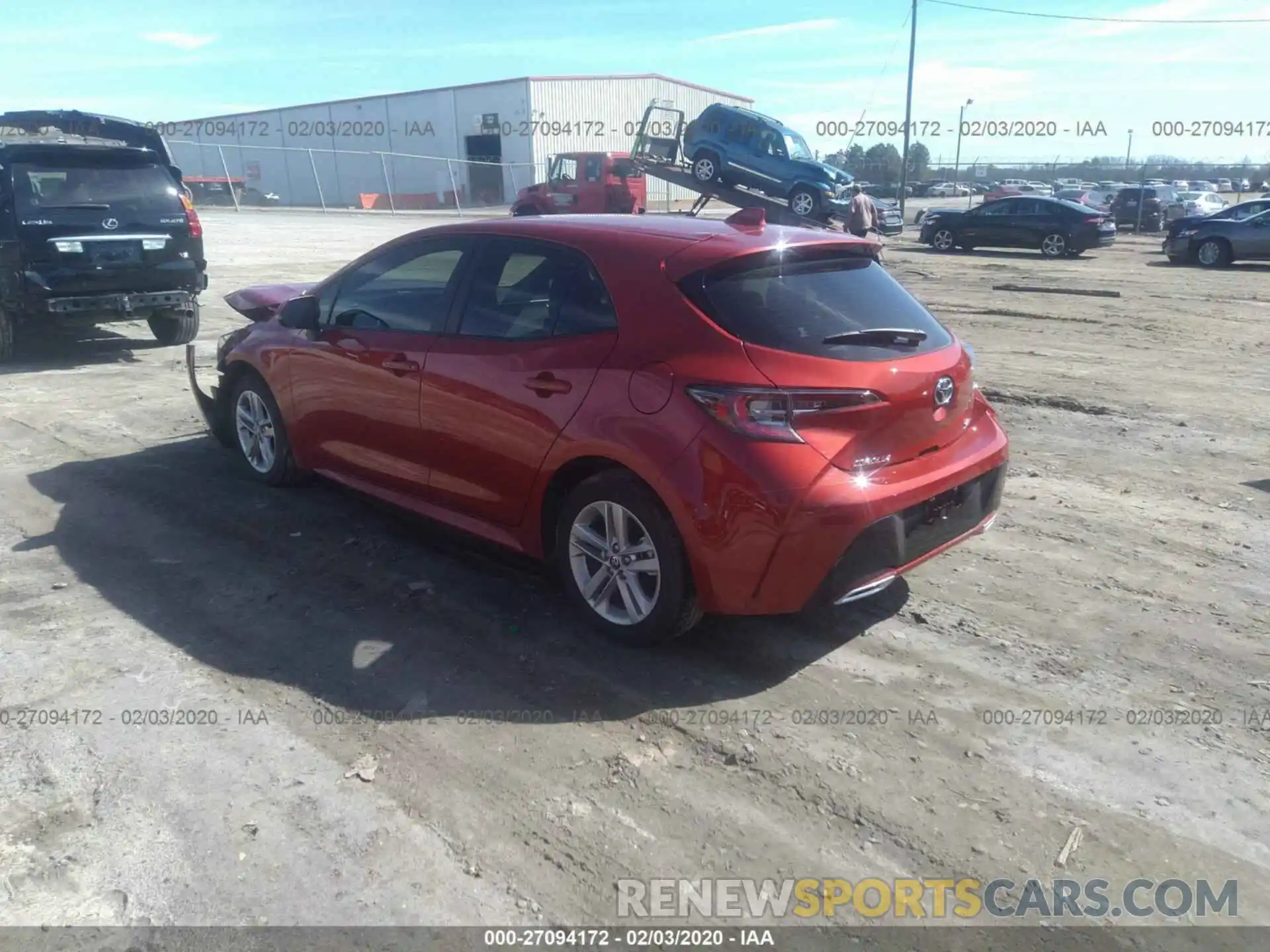 3 Photograph of a damaged car JTNK4RBE3K3050060 TOYOTA COROLLA 2019