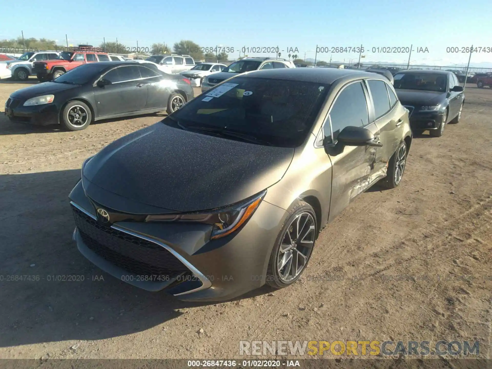 2 Photograph of a damaged car JTNK4RBE3K3050303 TOYOTA COROLLA 2019