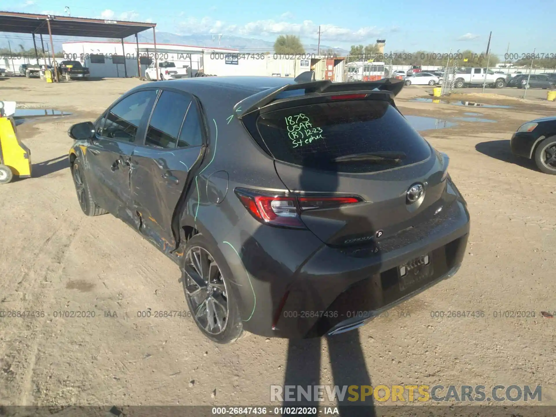 3 Photograph of a damaged car JTNK4RBE3K3050303 TOYOTA COROLLA 2019