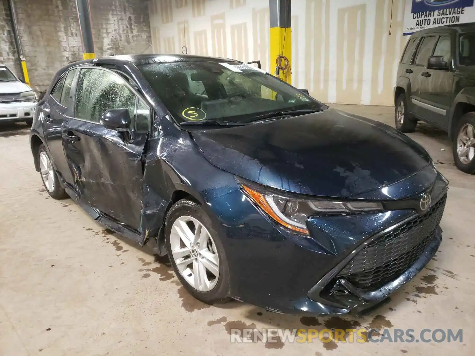 1 Photograph of a damaged car JTNK4RBE3K3051368 TOYOTA COROLLA 2019