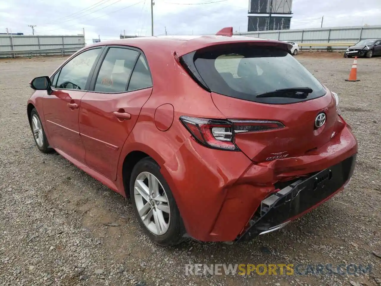 3 Photograph of a damaged car JTNK4RBE3K3052682 TOYOTA COROLLA 2019