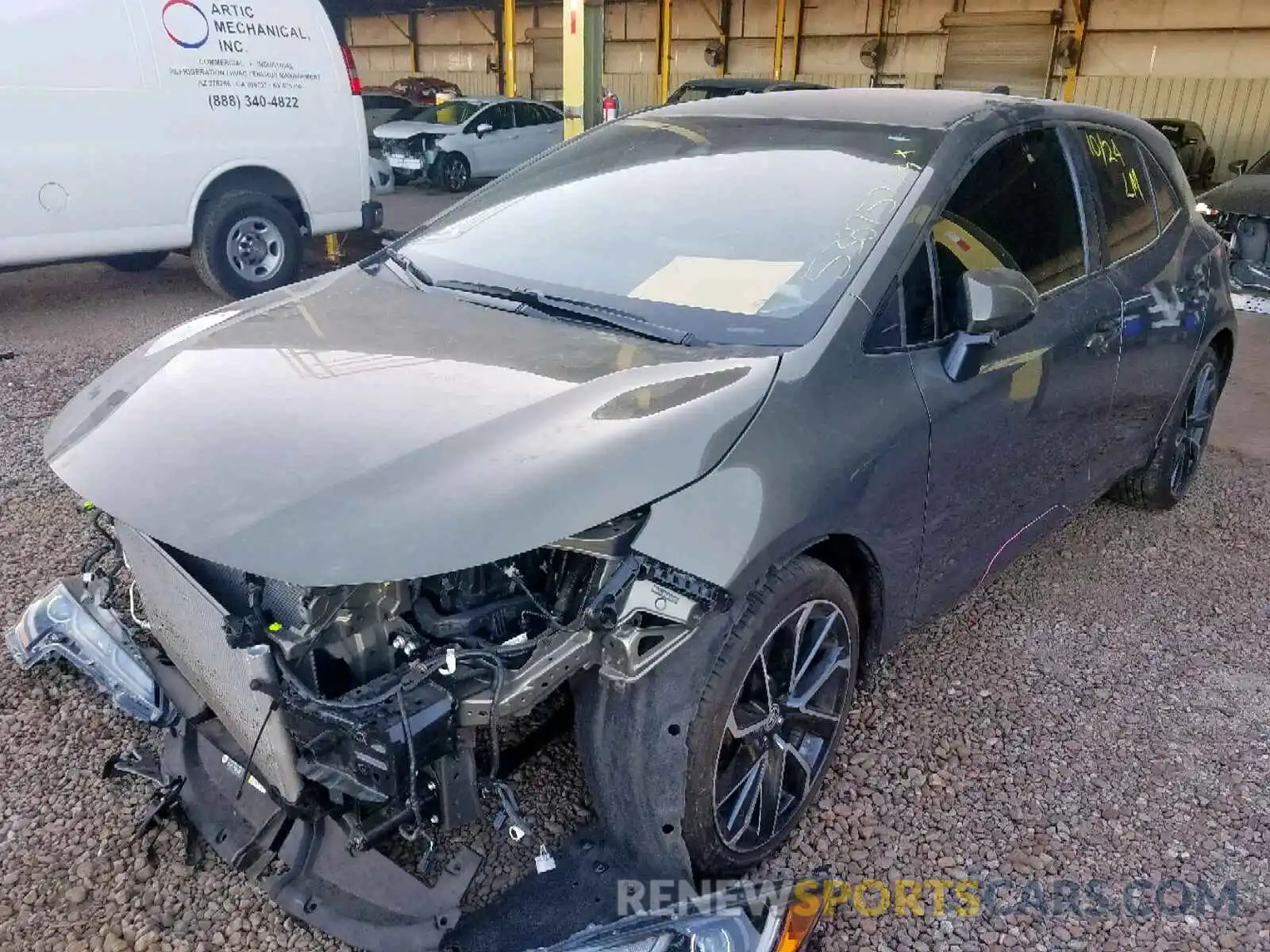 2 Photograph of a damaged car JTNK4RBE3K3053914 TOYOTA COROLLA 2019