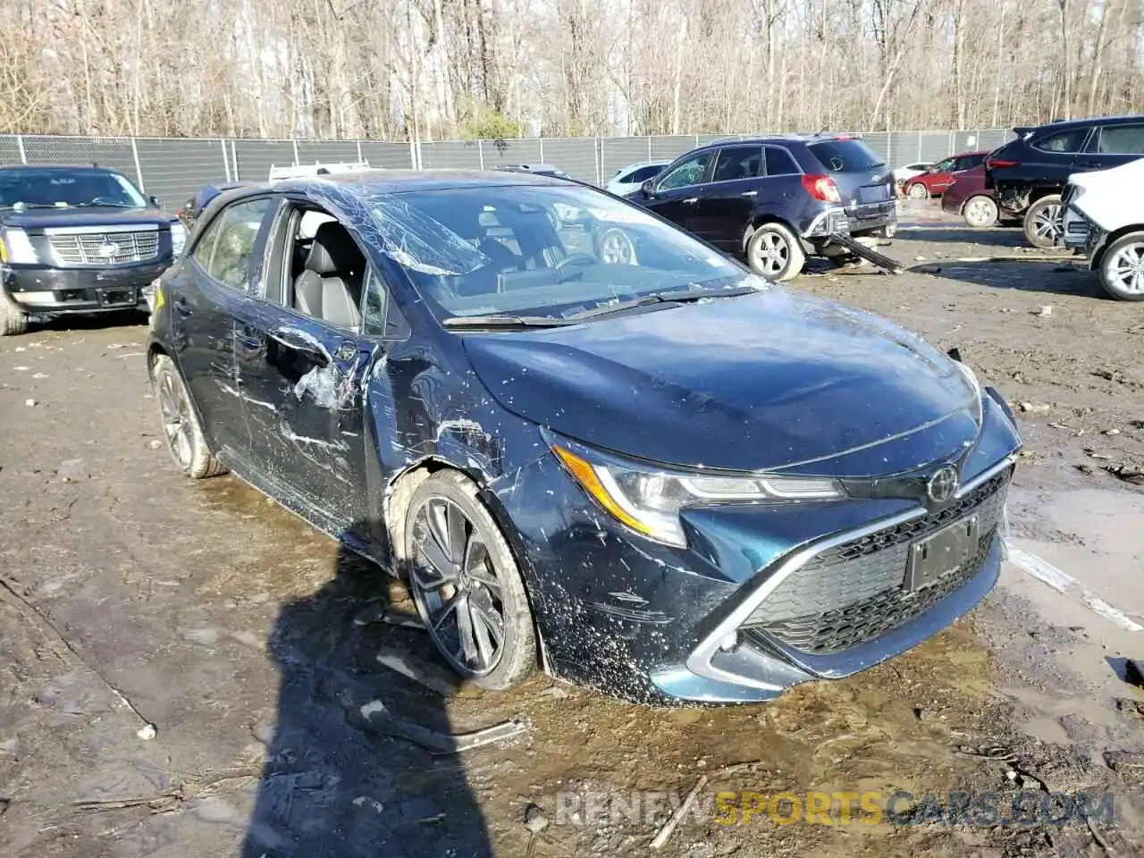 1 Photograph of a damaged car JTNK4RBE3K3057431 TOYOTA COROLLA 2019