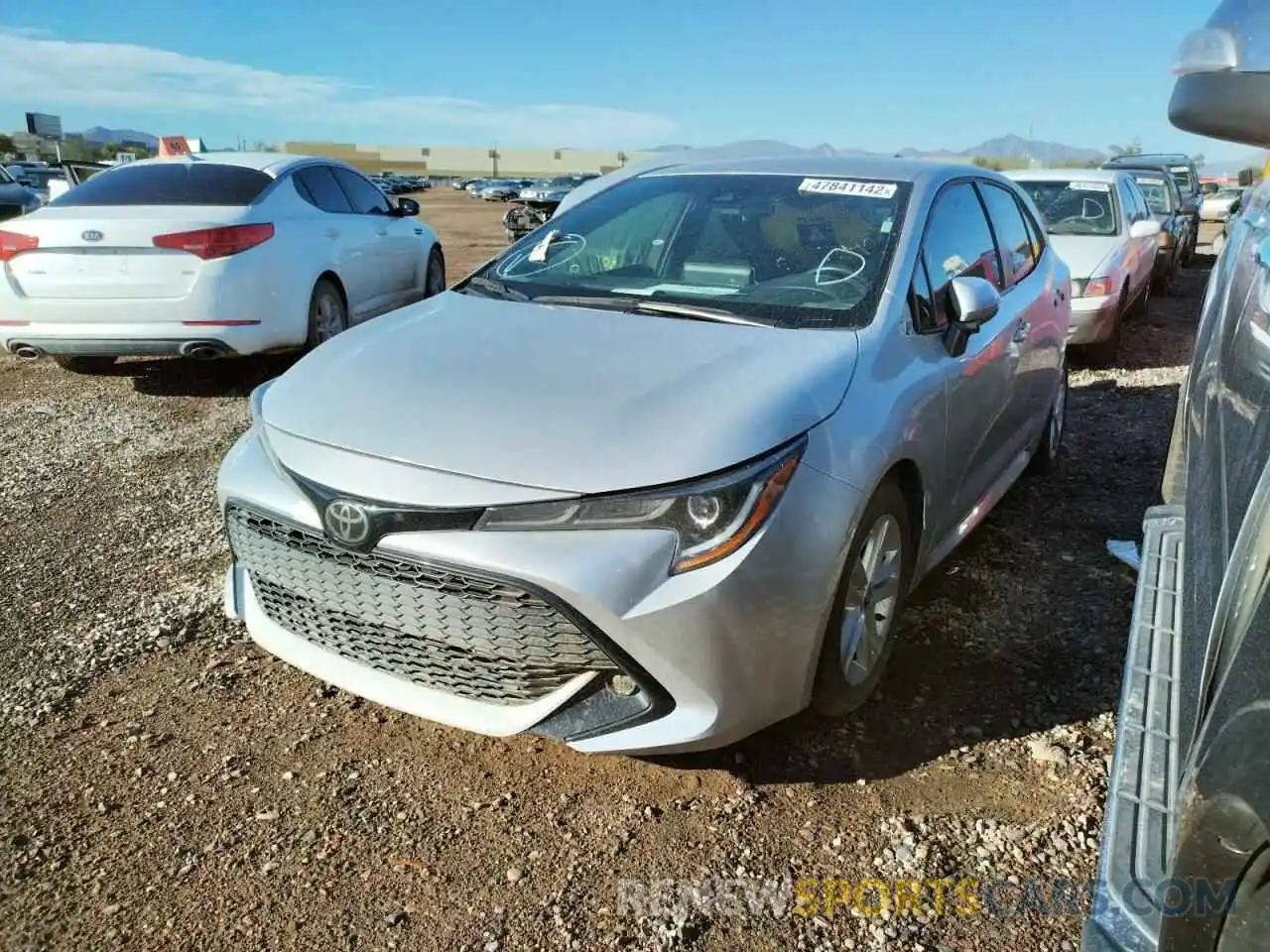 2 Photograph of a damaged car JTNK4RBE3K3063889 TOYOTA COROLLA 2019