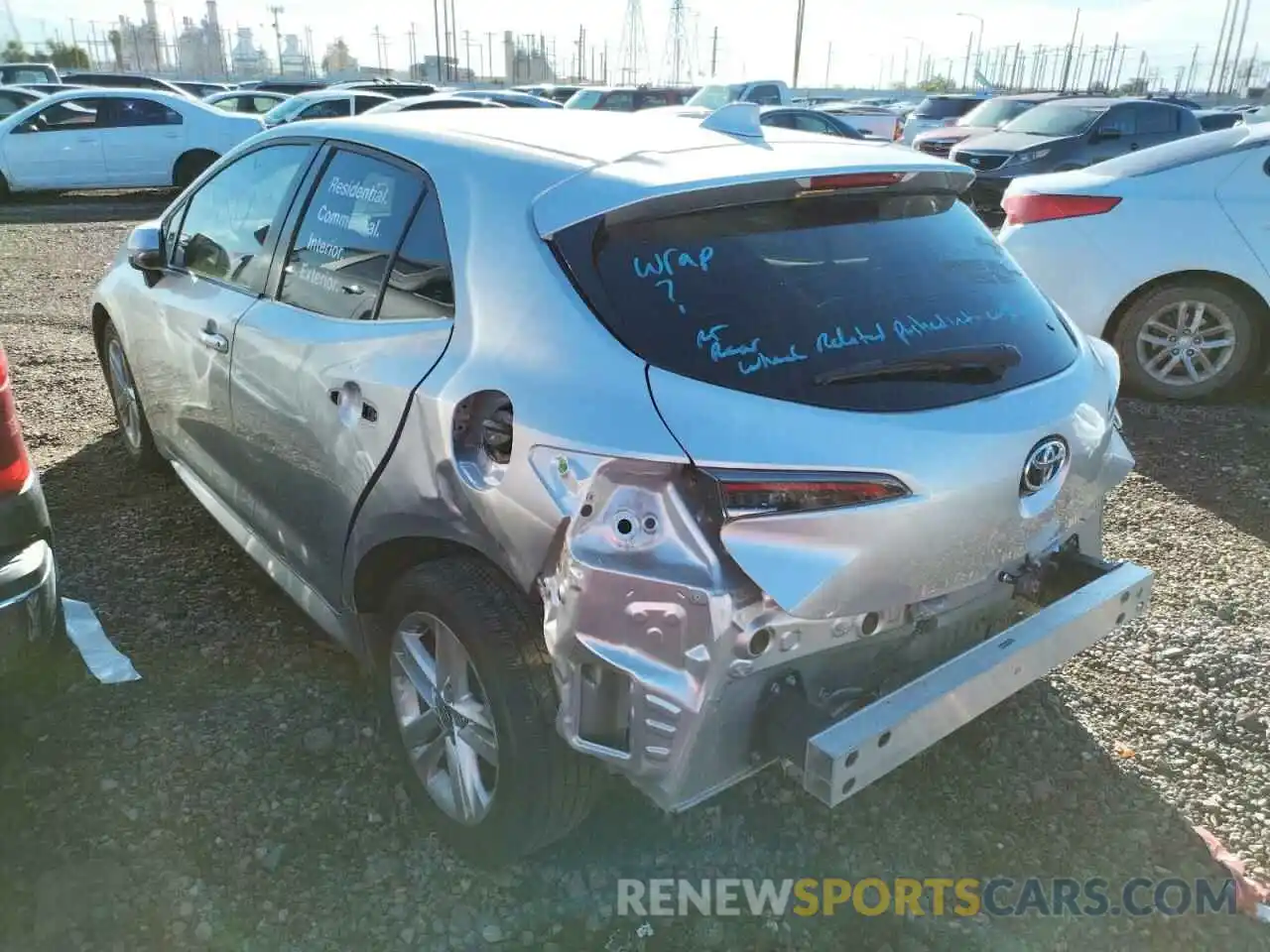 3 Photograph of a damaged car JTNK4RBE3K3063889 TOYOTA COROLLA 2019