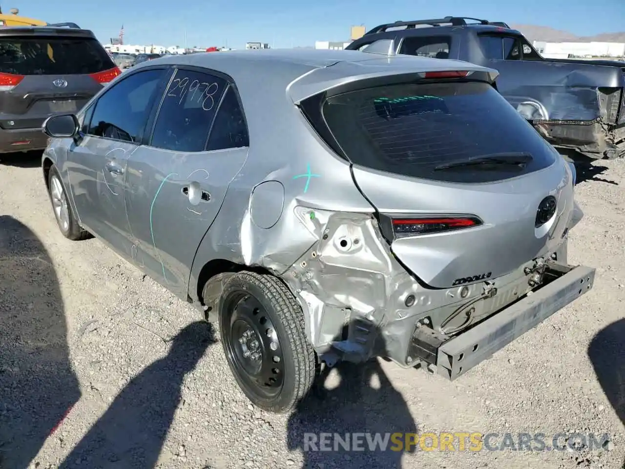 3 Photograph of a damaged car JTNK4RBE3K3064203 TOYOTA COROLLA 2019