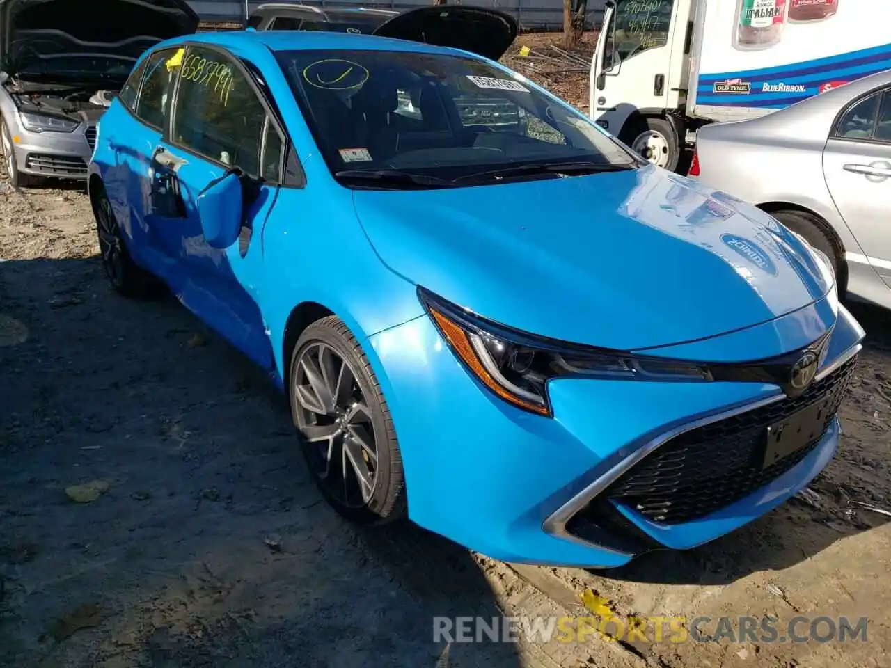 1 Photograph of a damaged car JTNK4RBE3K3065156 TOYOTA COROLLA 2019