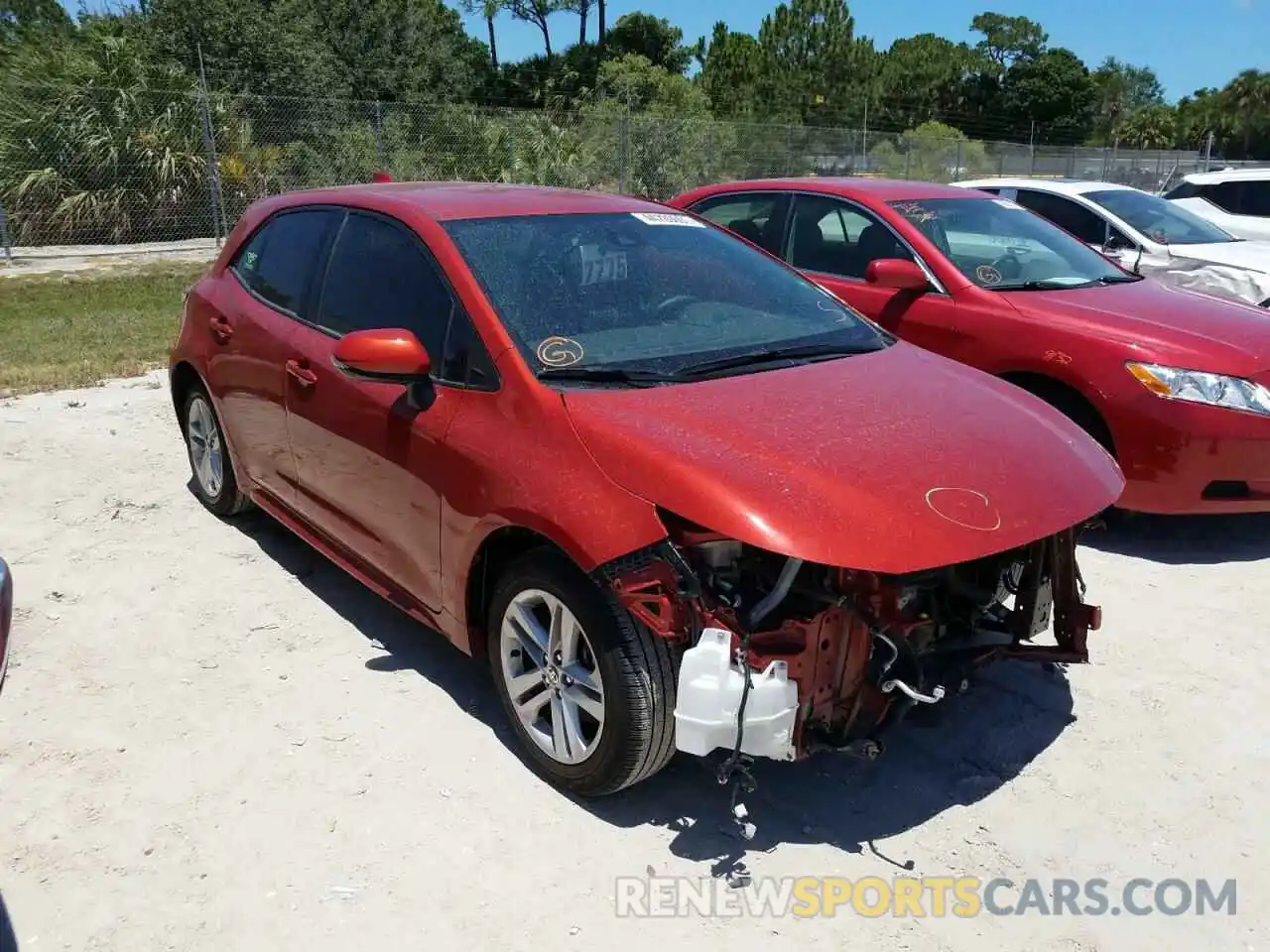 1 Photograph of a damaged car JTNK4RBE3K3067392 TOYOTA COROLLA 2019