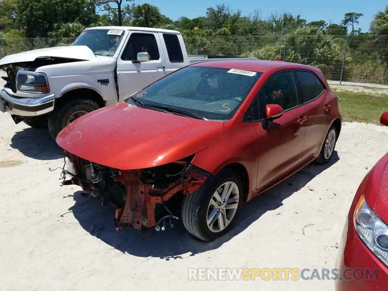 2 Photograph of a damaged car JTNK4RBE3K3067392 TOYOTA COROLLA 2019