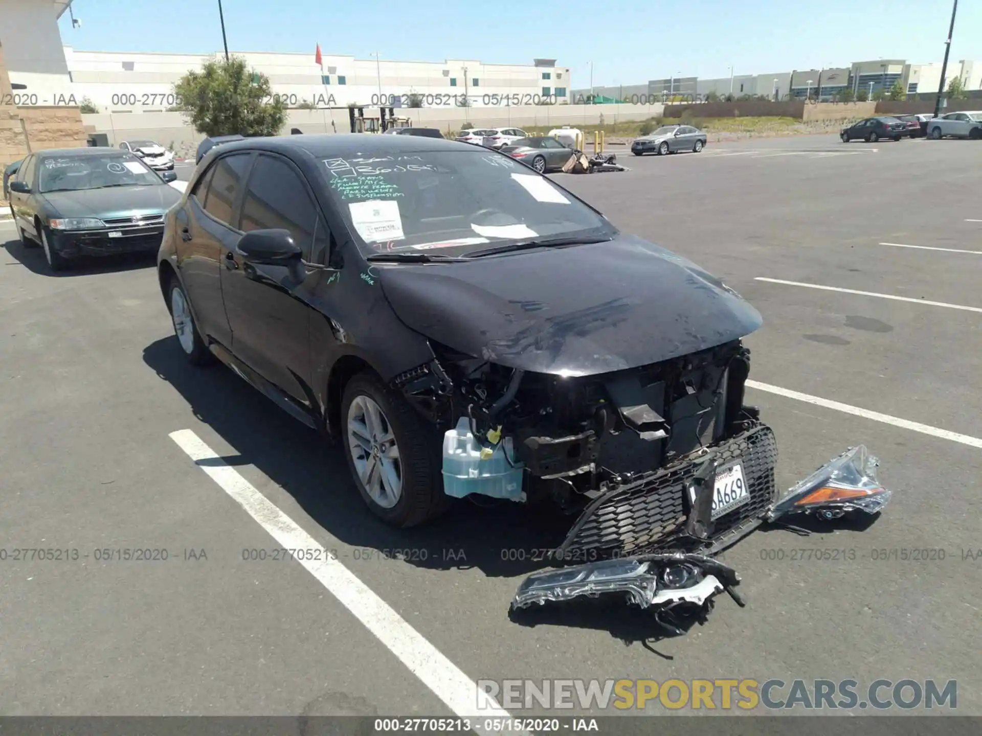 1 Photograph of a damaged car JTNK4RBE3K3070311 TOYOTA COROLLA 2019