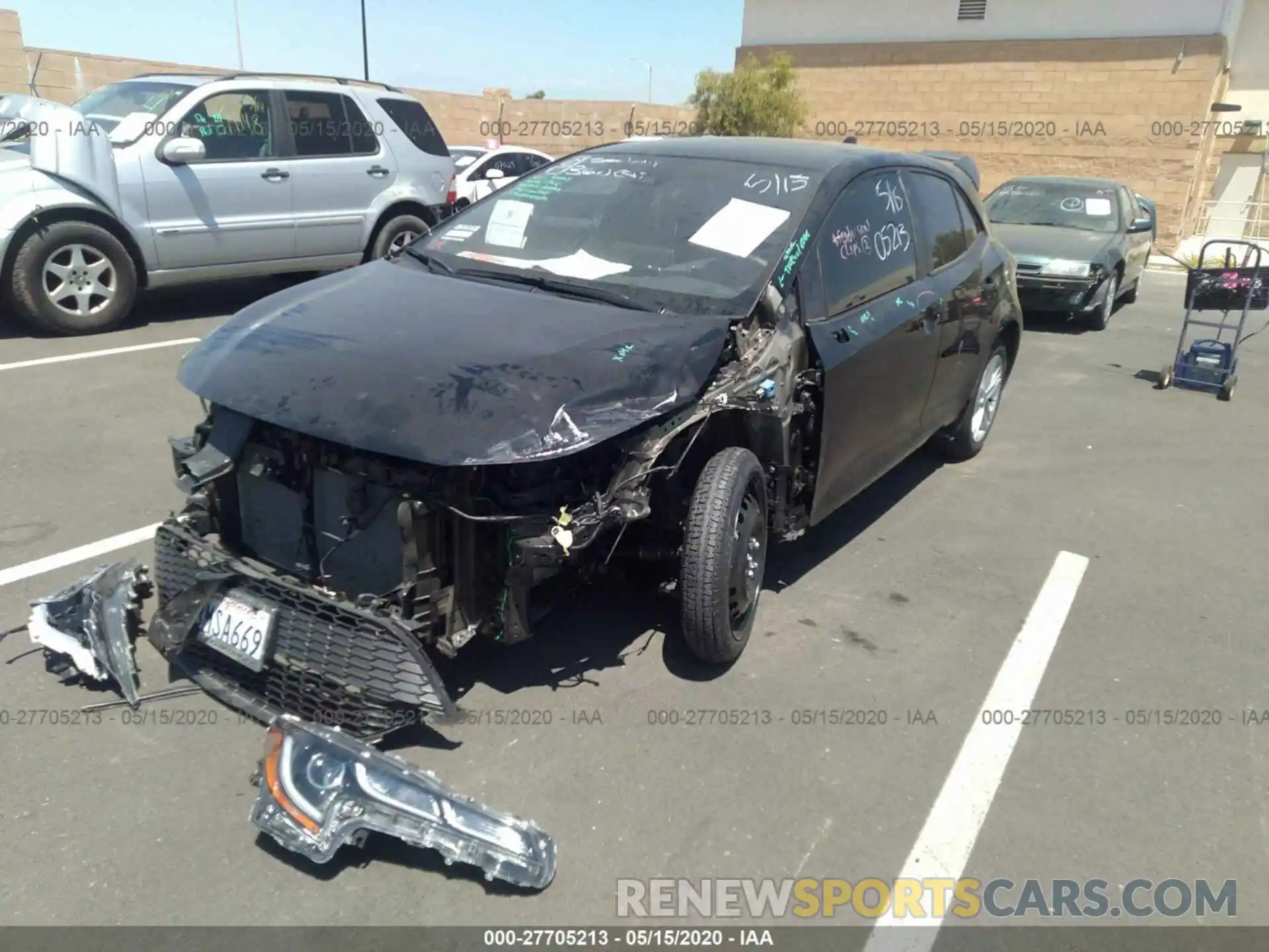 2 Photograph of a damaged car JTNK4RBE3K3070311 TOYOTA COROLLA 2019