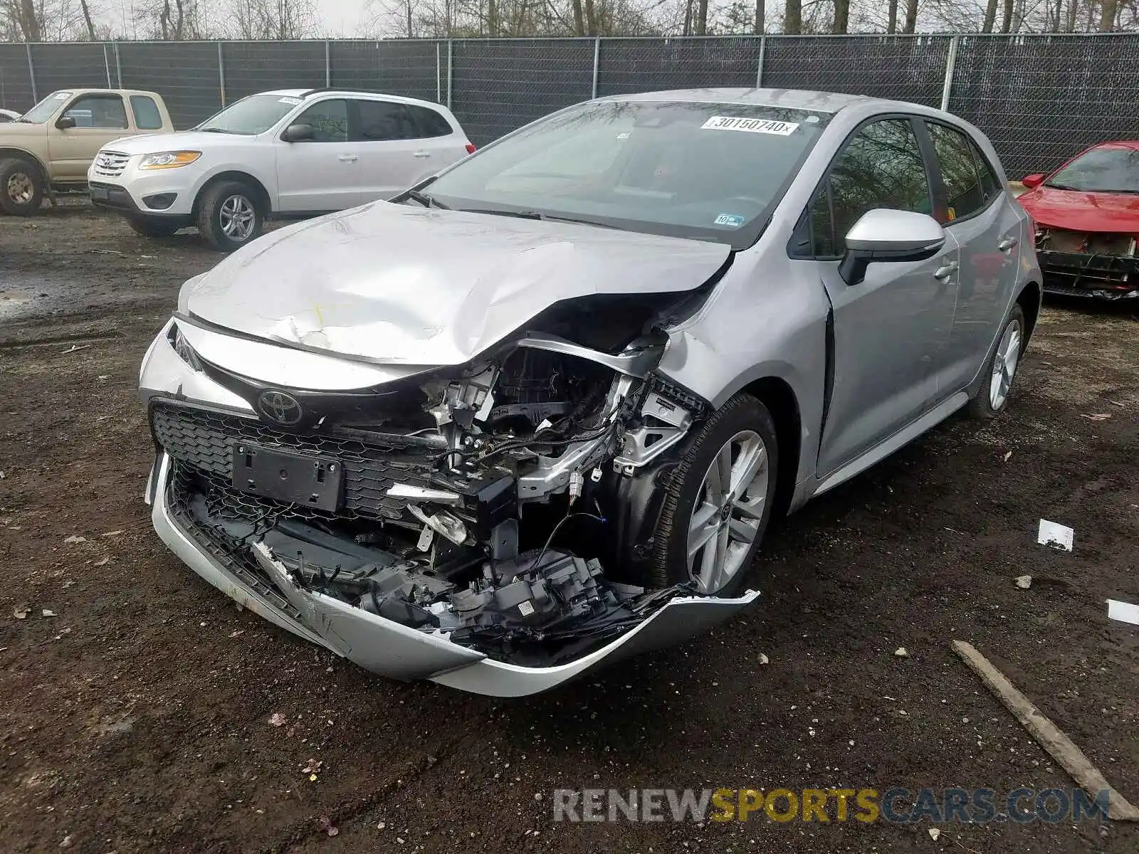 2 Photograph of a damaged car JTNK4RBE4K3005175 TOYOTA COROLLA 2019