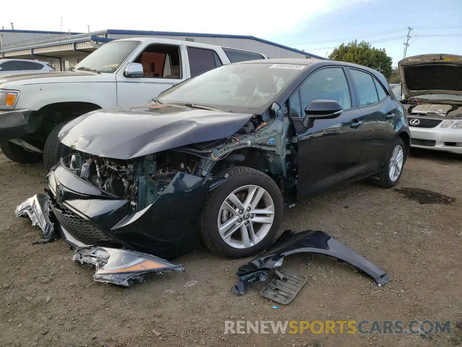 2 Photograph of a damaged car JTNK4RBE4K3007296 TOYOTA COROLLA 2019