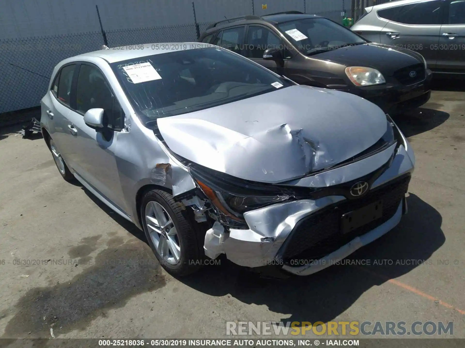 1 Photograph of a damaged car JTNK4RBE4K3007993 TOYOTA COROLLA 2019