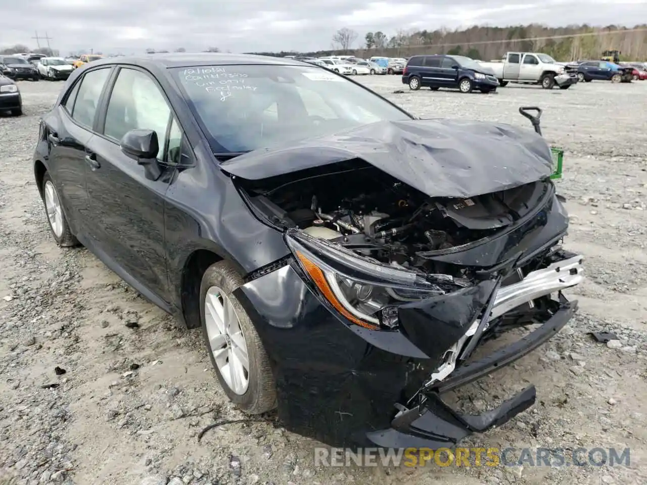 1 Photograph of a damaged car JTNK4RBE4K3010974 TOYOTA COROLLA 2019