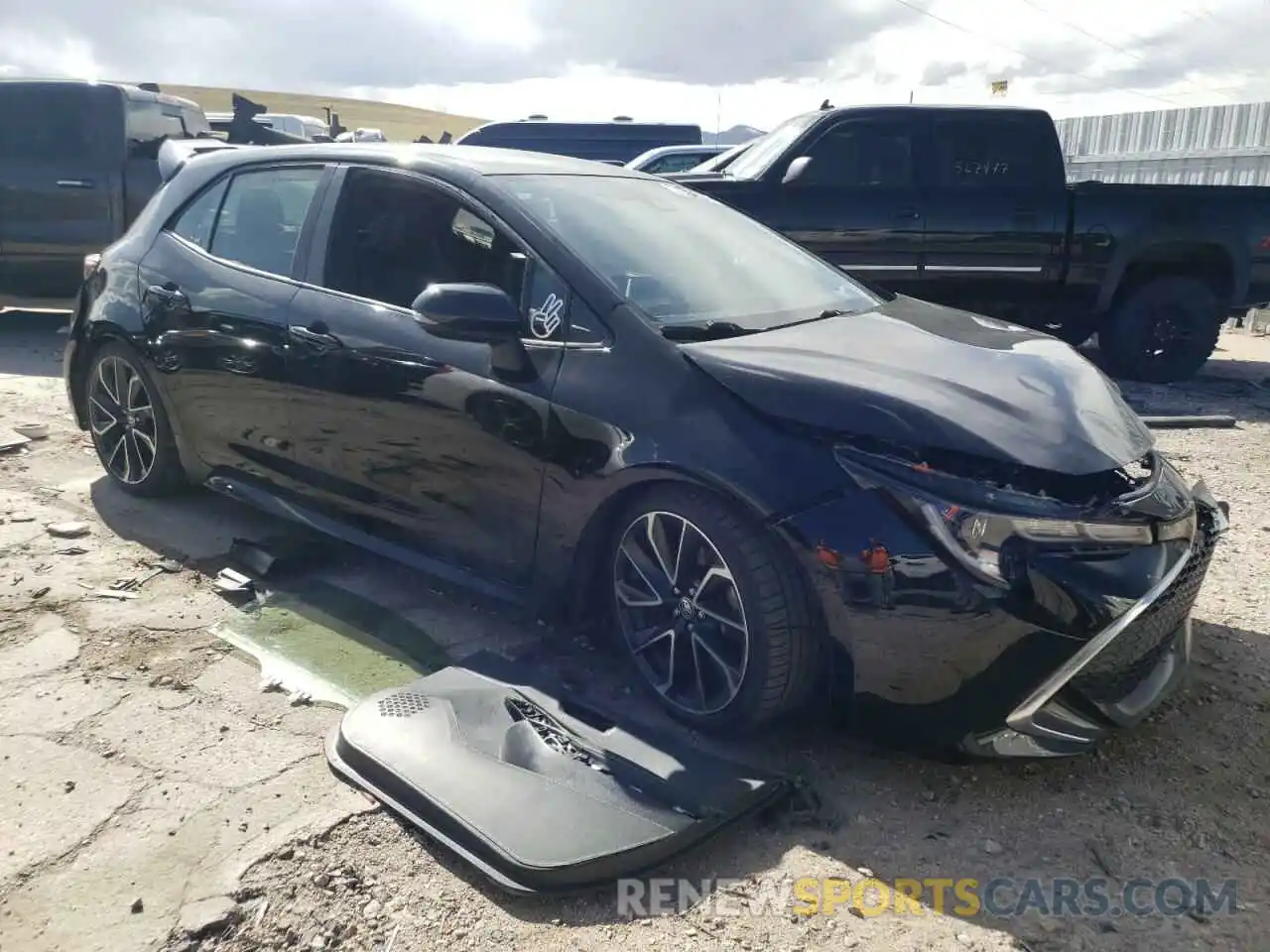 1 Photograph of a damaged car JTNK4RBE4K3011025 TOYOTA COROLLA 2019