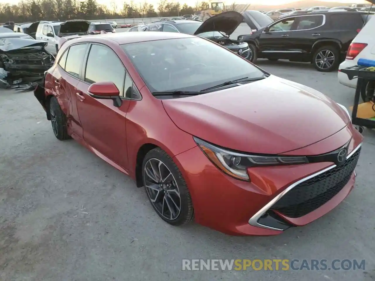 1 Photograph of a damaged car JTNK4RBE4K3011221 TOYOTA COROLLA 2019