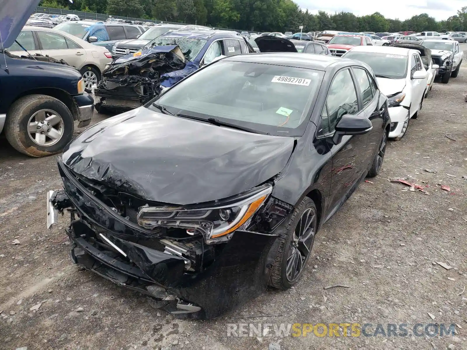 2 Photograph of a damaged car JTNK4RBE4K3011624 TOYOTA COROLLA 2019