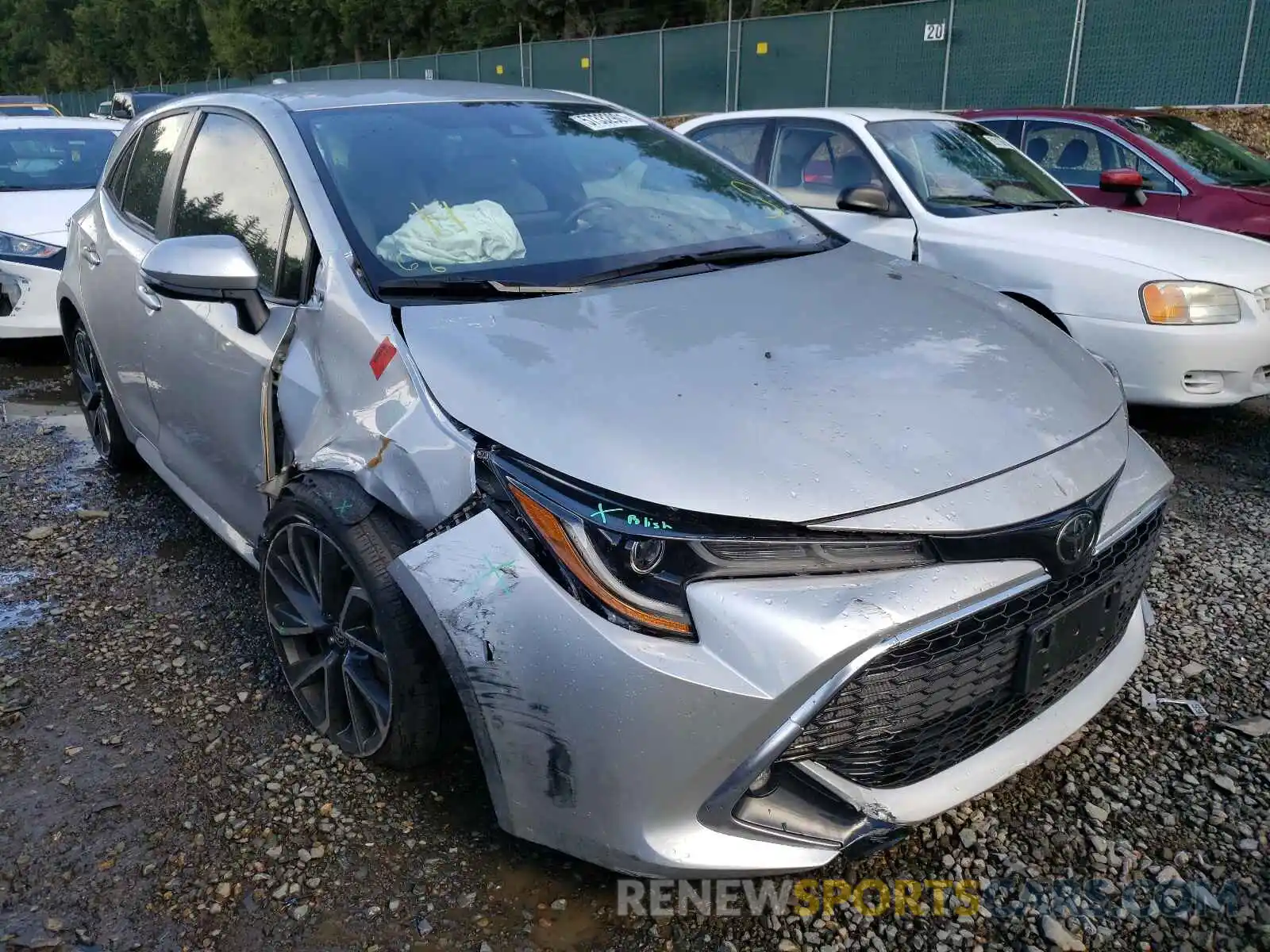 1 Photograph of a damaged car JTNK4RBE4K3012515 TOYOTA COROLLA 2019