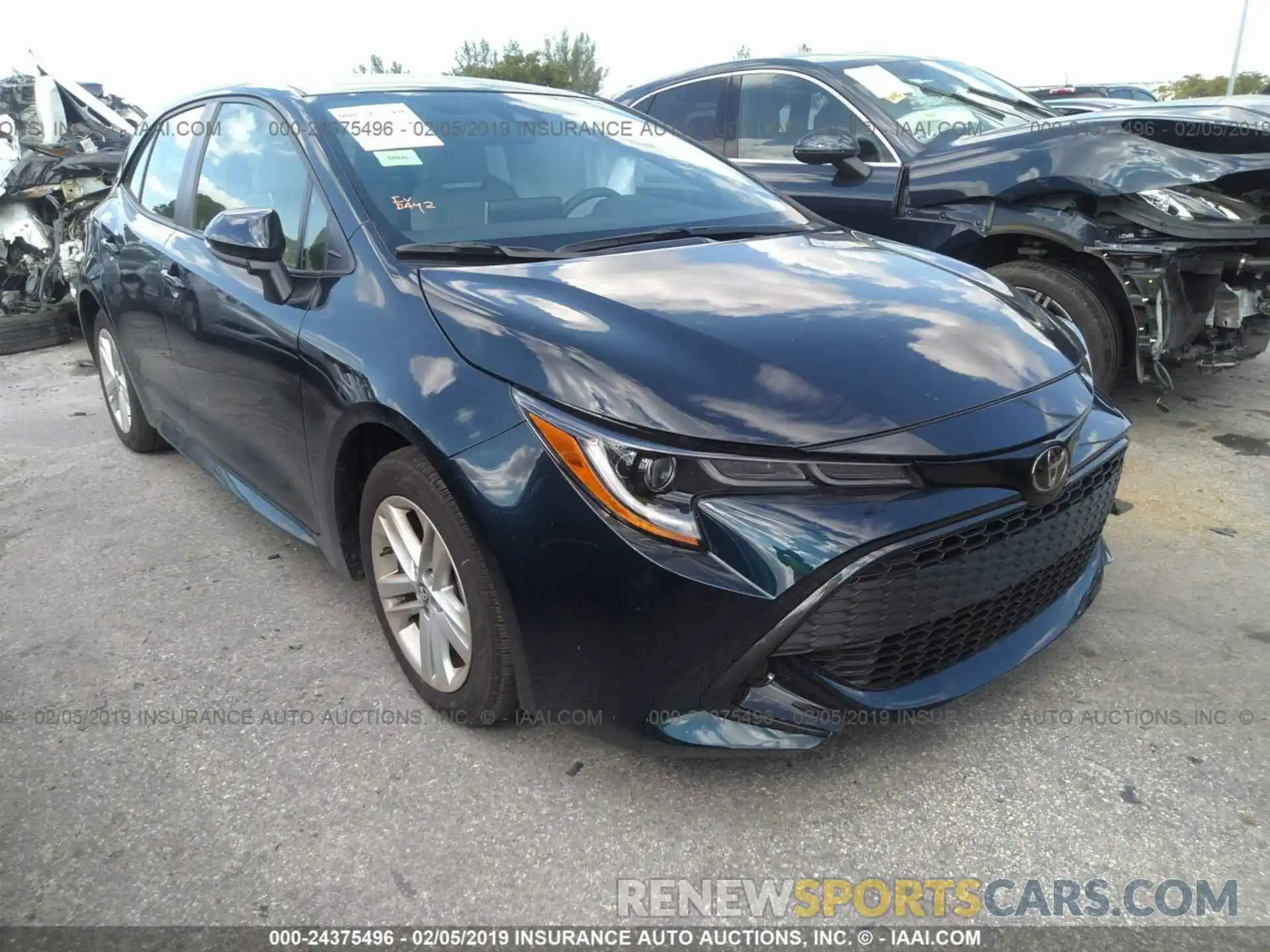 1 Photograph of a damaged car JTNK4RBE4K3013745 TOYOTA COROLLA 2019