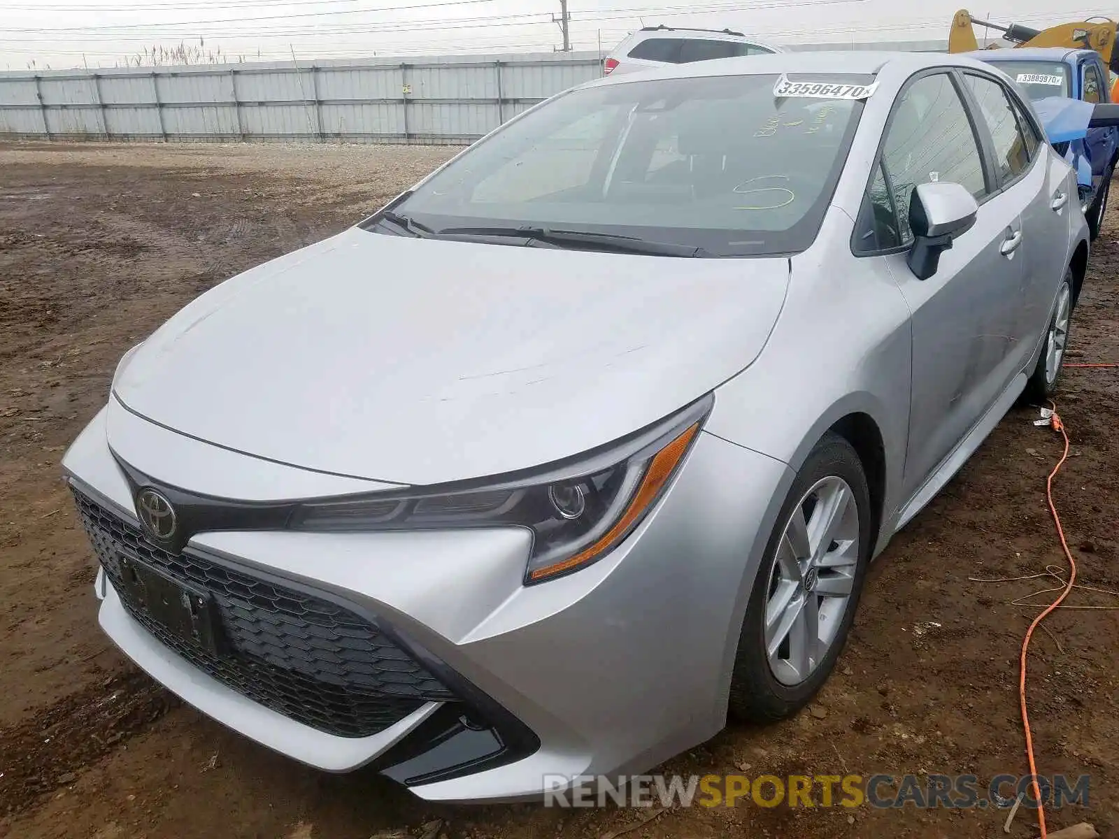 2 Photograph of a damaged car JTNK4RBE4K3013793 TOYOTA COROLLA 2019