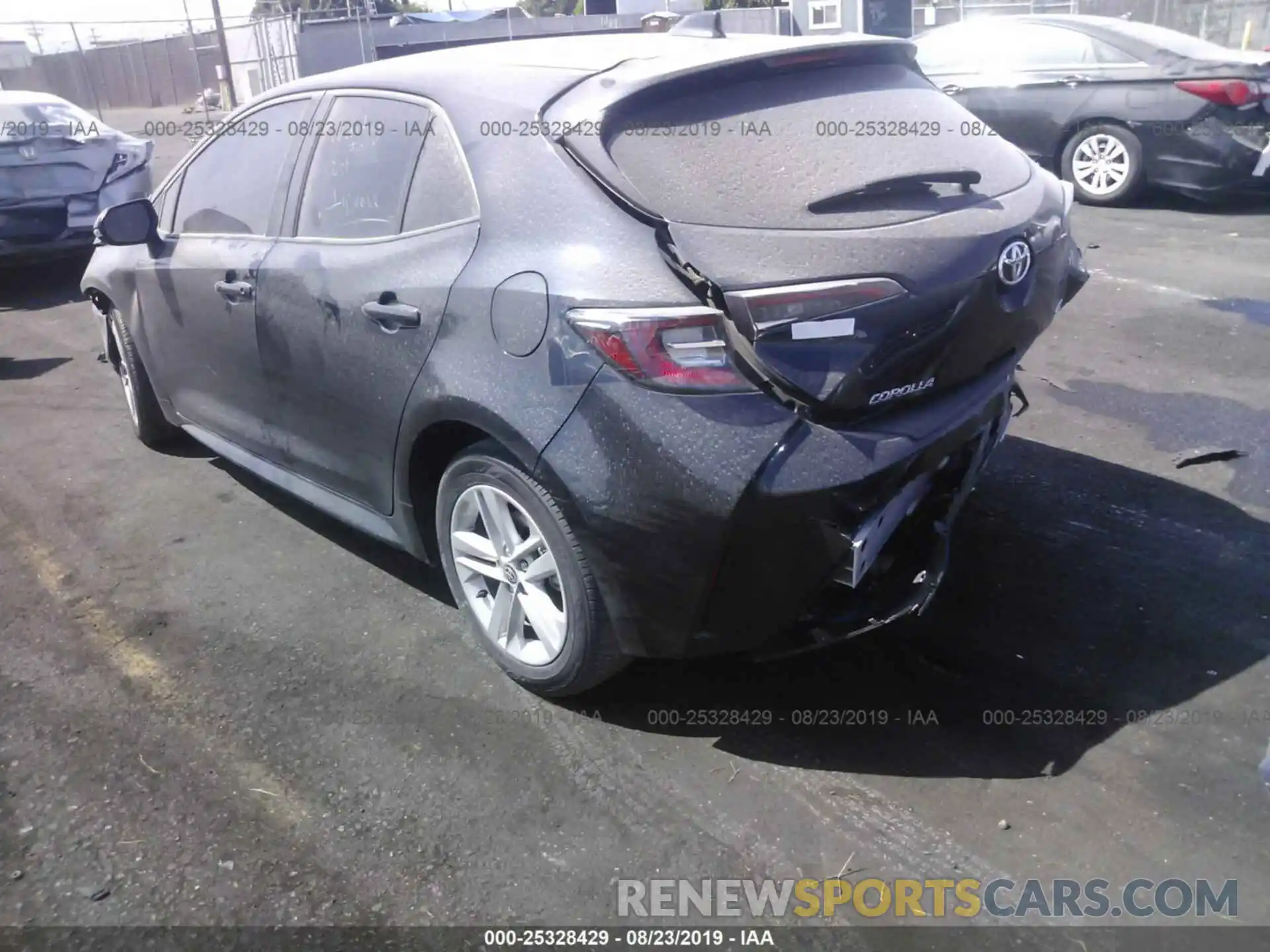 3 Photograph of a damaged car JTNK4RBE4K3016208 TOYOTA COROLLA 2019