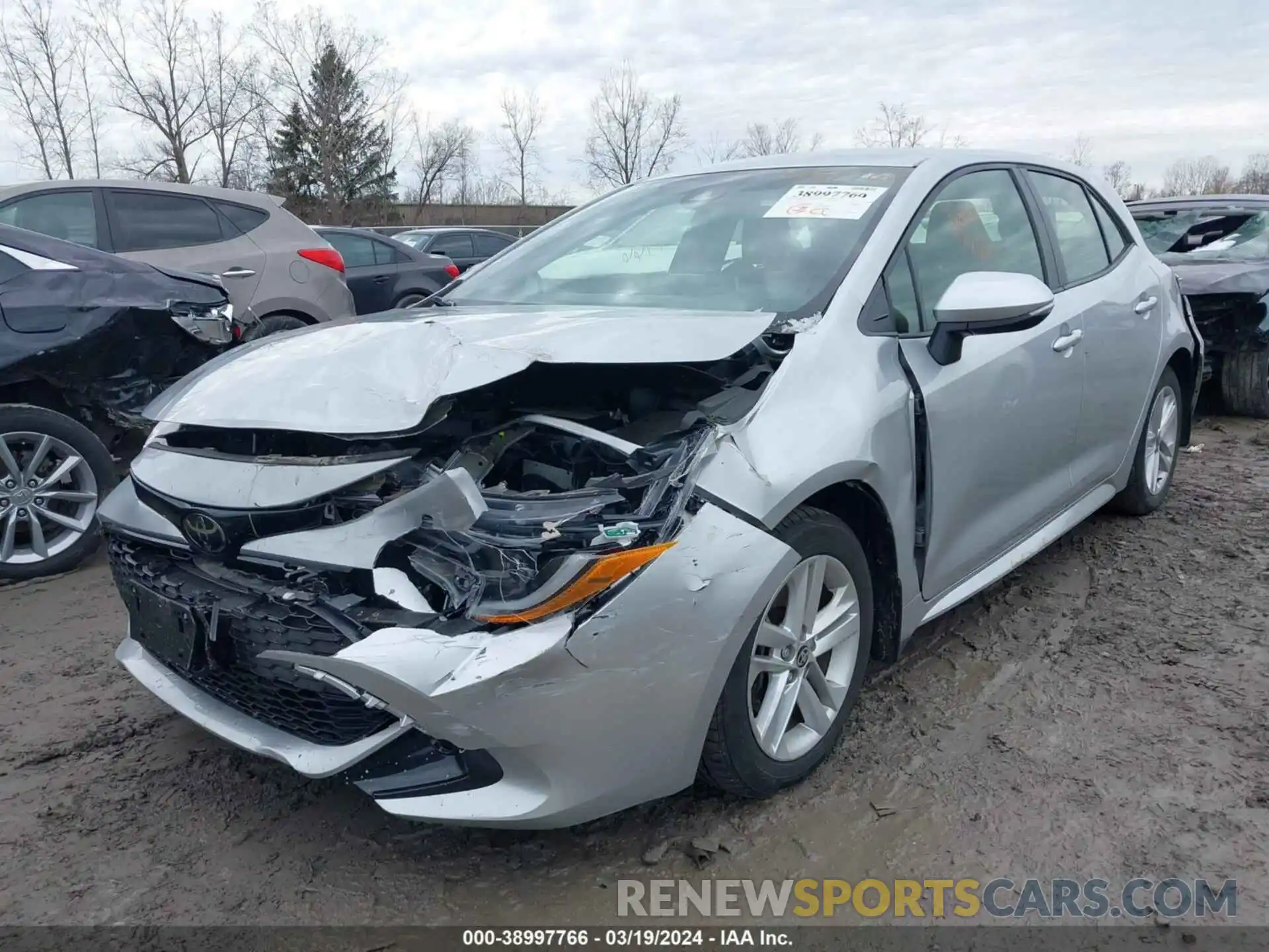 2 Photograph of a damaged car JTNK4RBE4K3017598 TOYOTA COROLLA 2019