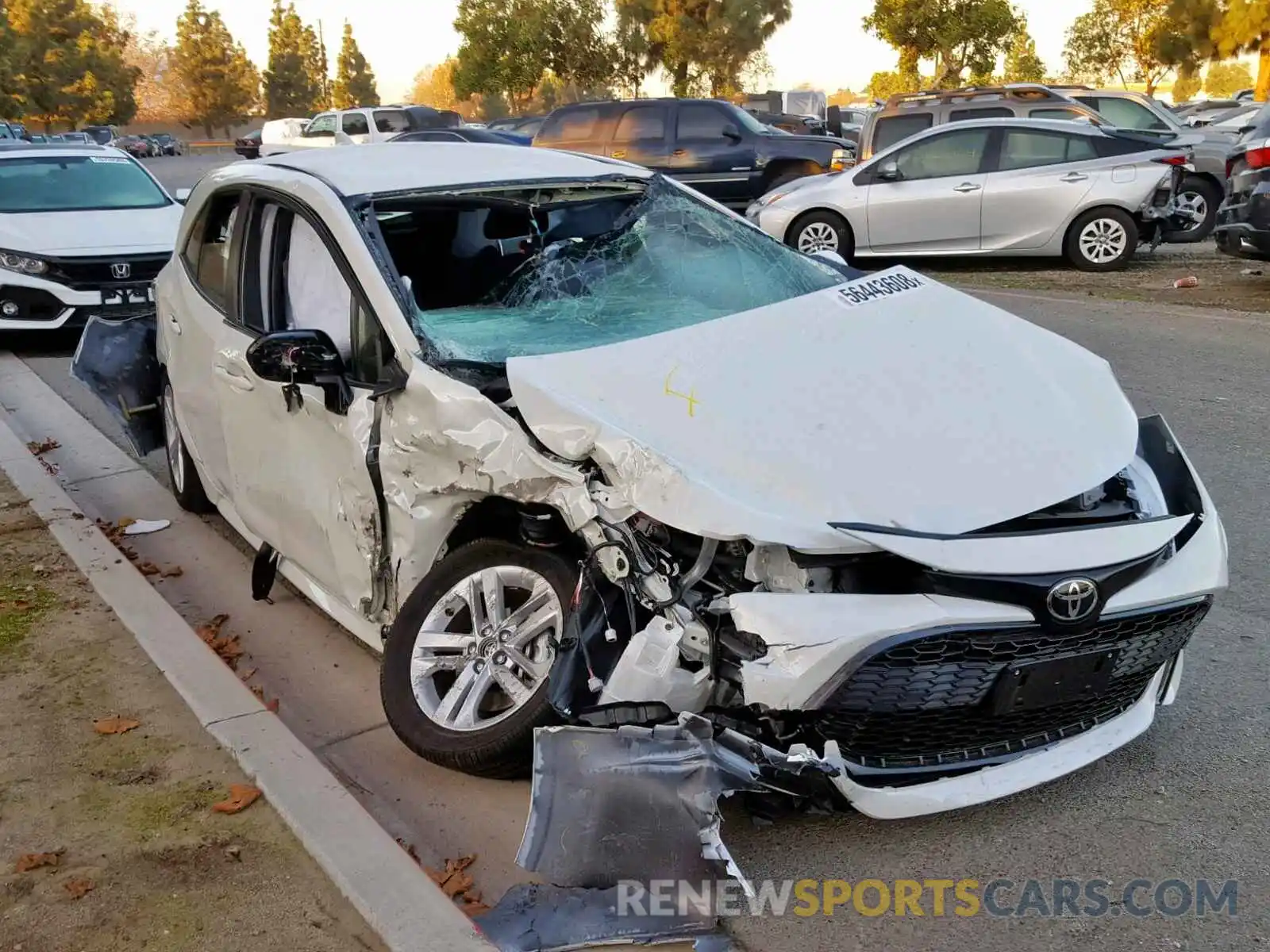 1 Photograph of a damaged car JTNK4RBE4K3018251 TOYOTA COROLLA 2019