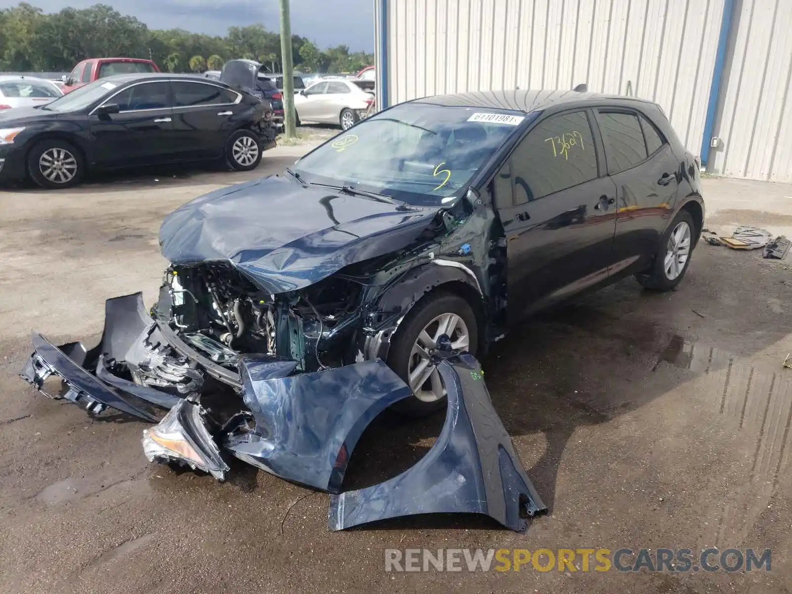 2 Photograph of a damaged car JTNK4RBE4K3027354 TOYOTA COROLLA 2019