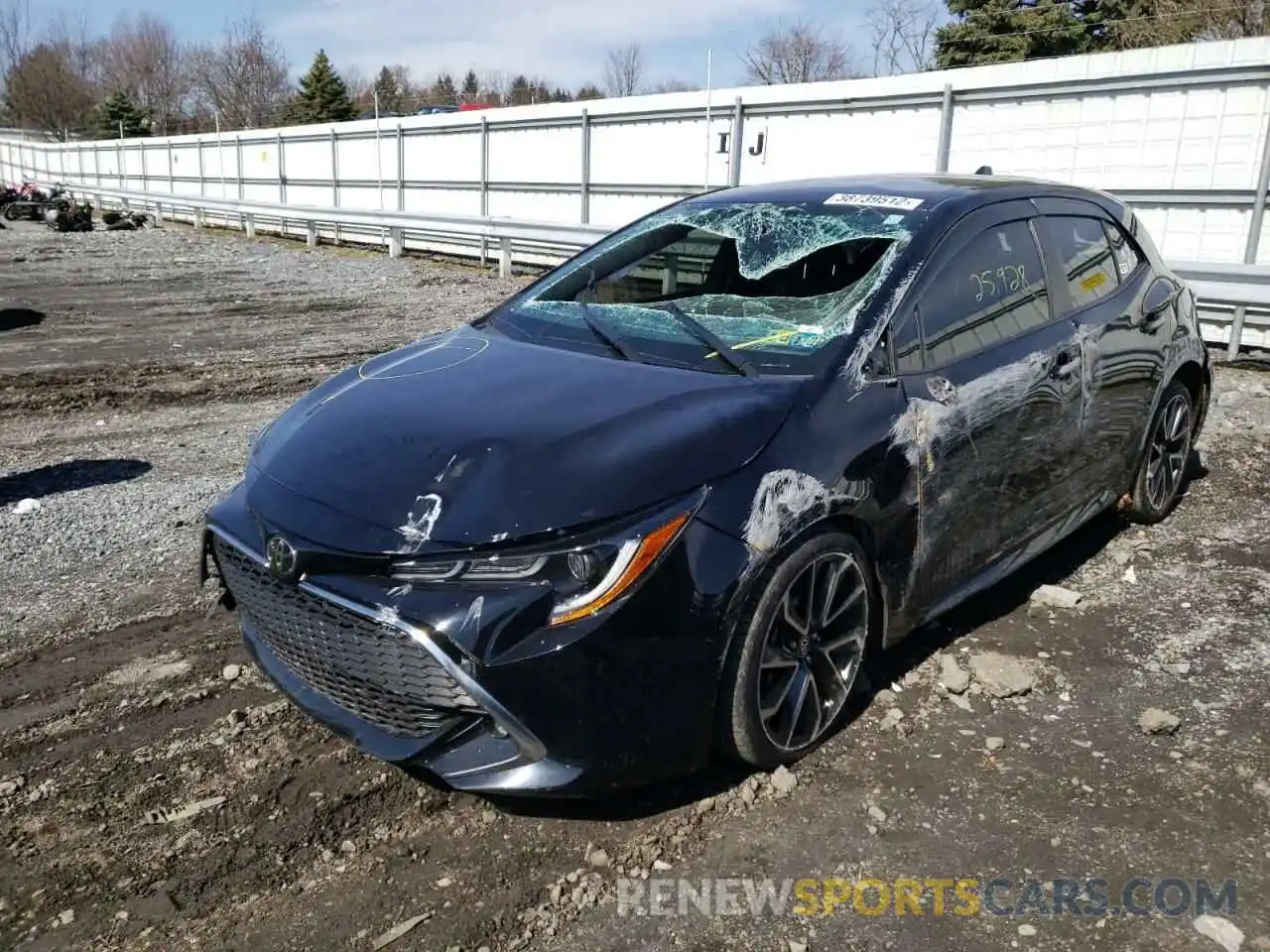 2 Photograph of a damaged car JTNK4RBE4K3031095 TOYOTA COROLLA 2019