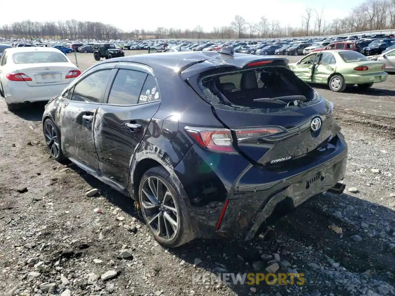 3 Photograph of a damaged car JTNK4RBE4K3031095 TOYOTA COROLLA 2019