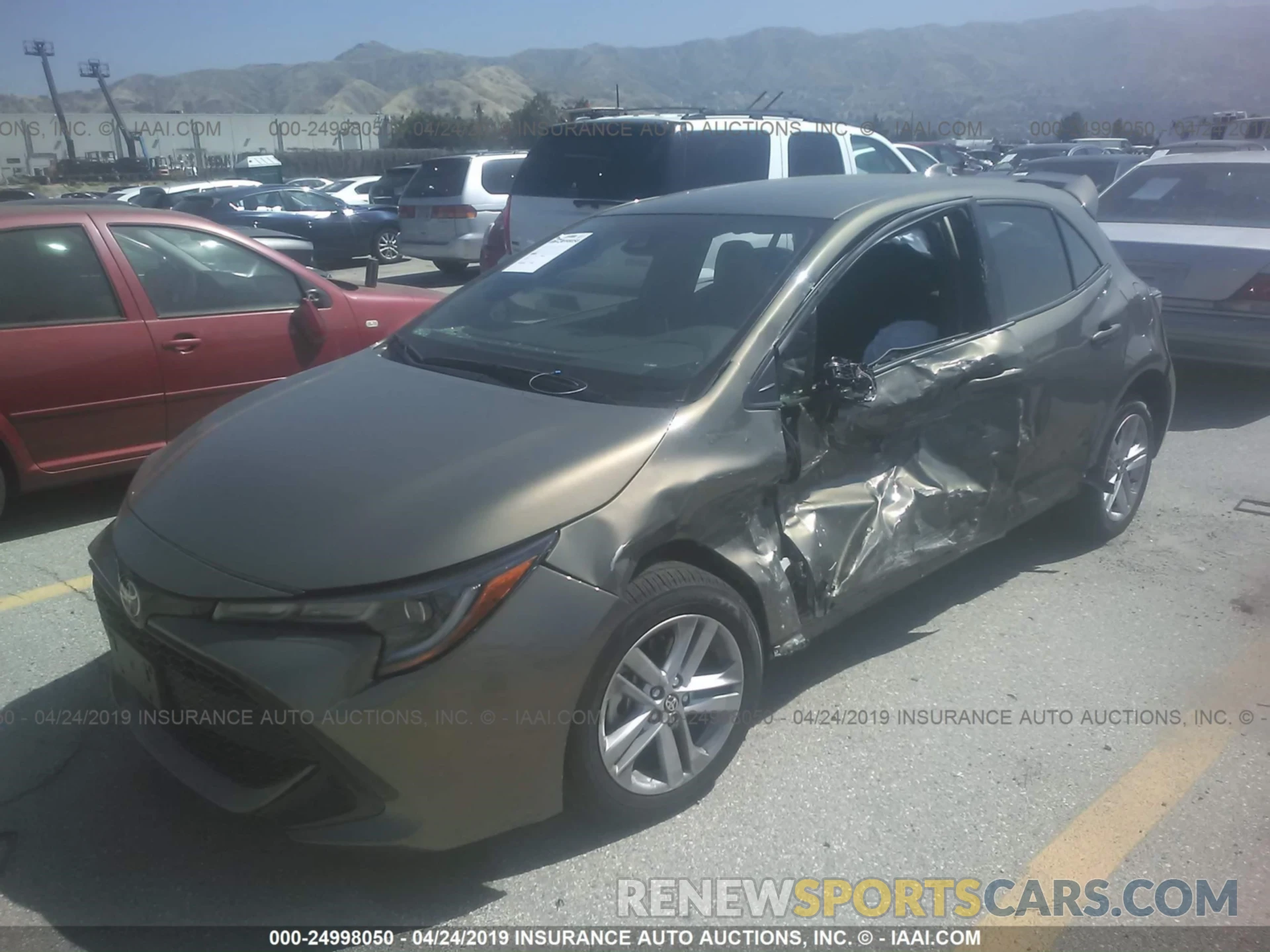 2 Photograph of a damaged car JTNK4RBE4K3039505 TOYOTA COROLLA 2019