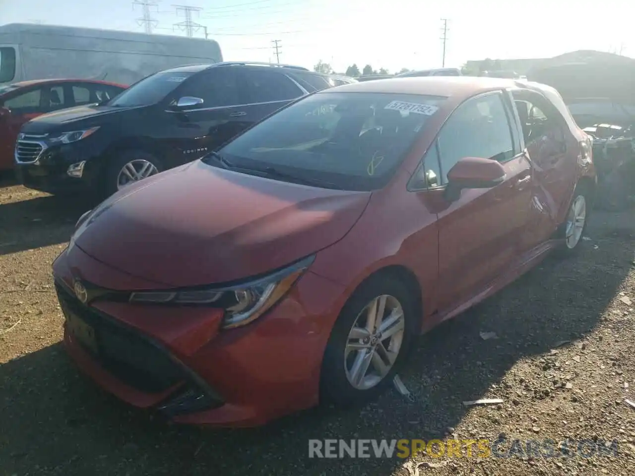 2 Photograph of a damaged car JTNK4RBE4K3040928 TOYOTA COROLLA 2019