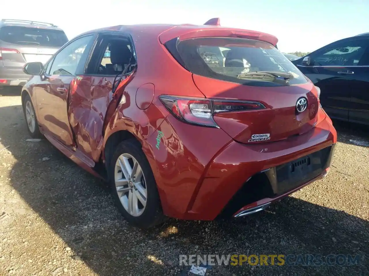 3 Photograph of a damaged car JTNK4RBE4K3040928 TOYOTA COROLLA 2019