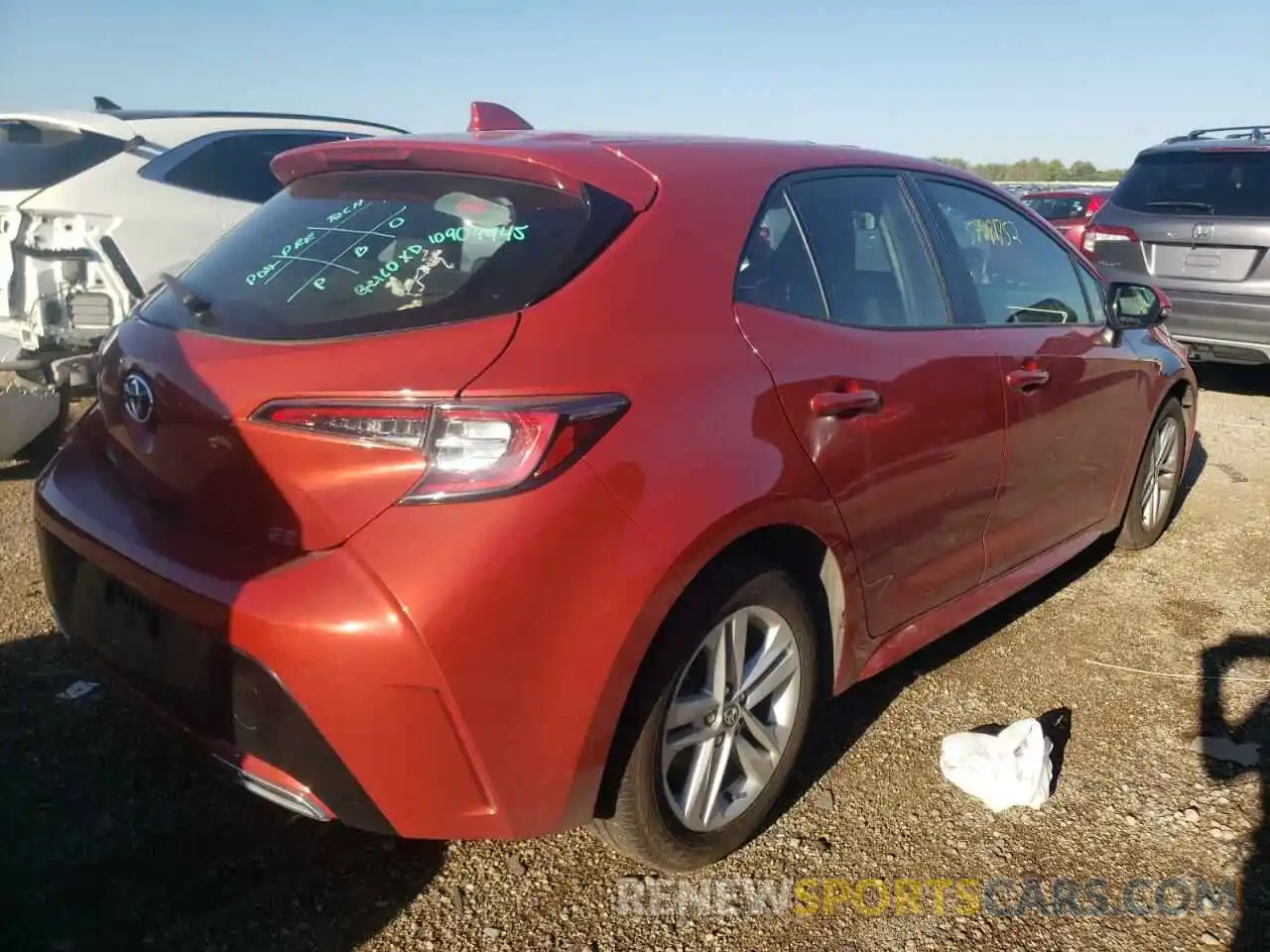 4 Photograph of a damaged car JTNK4RBE4K3040928 TOYOTA COROLLA 2019