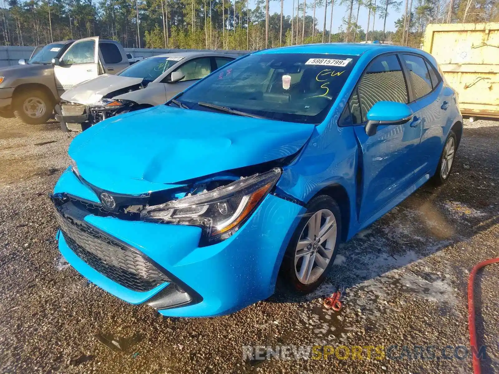 2 Photograph of a damaged car JTNK4RBE4K3041383 TOYOTA COROLLA 2019