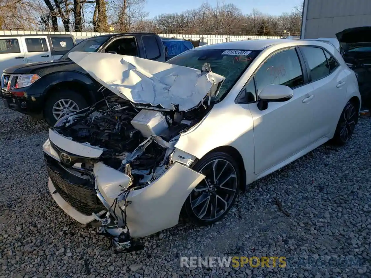 2 Photograph of a damaged car JTNK4RBE4K3041612 TOYOTA COROLLA 2019