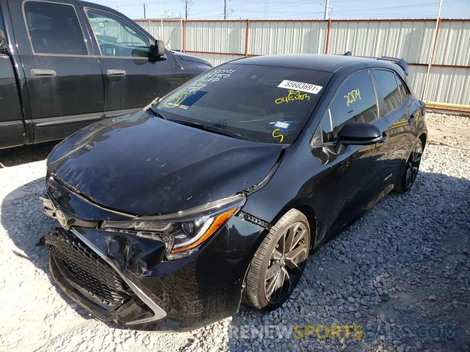 2 Photograph of a damaged car JTNK4RBE4K3045403 TOYOTA COROLLA 2019