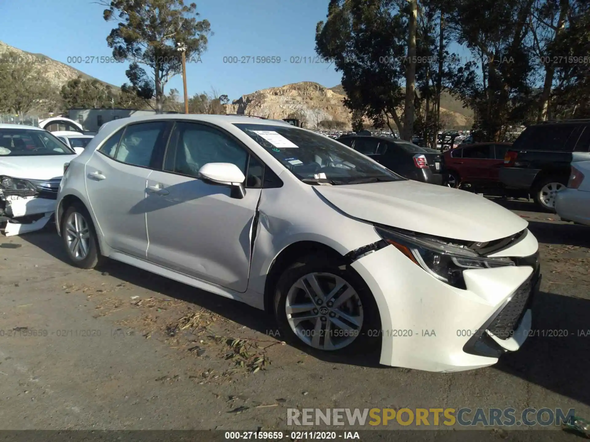 1 Photograph of a damaged car JTNK4RBE4K3046986 TOYOTA COROLLA 2019