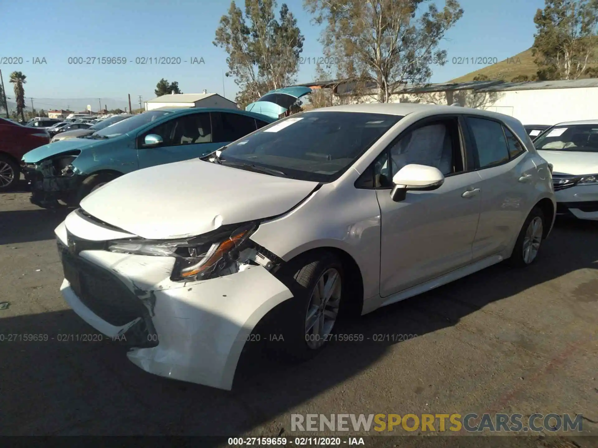 2 Photograph of a damaged car JTNK4RBE4K3046986 TOYOTA COROLLA 2019