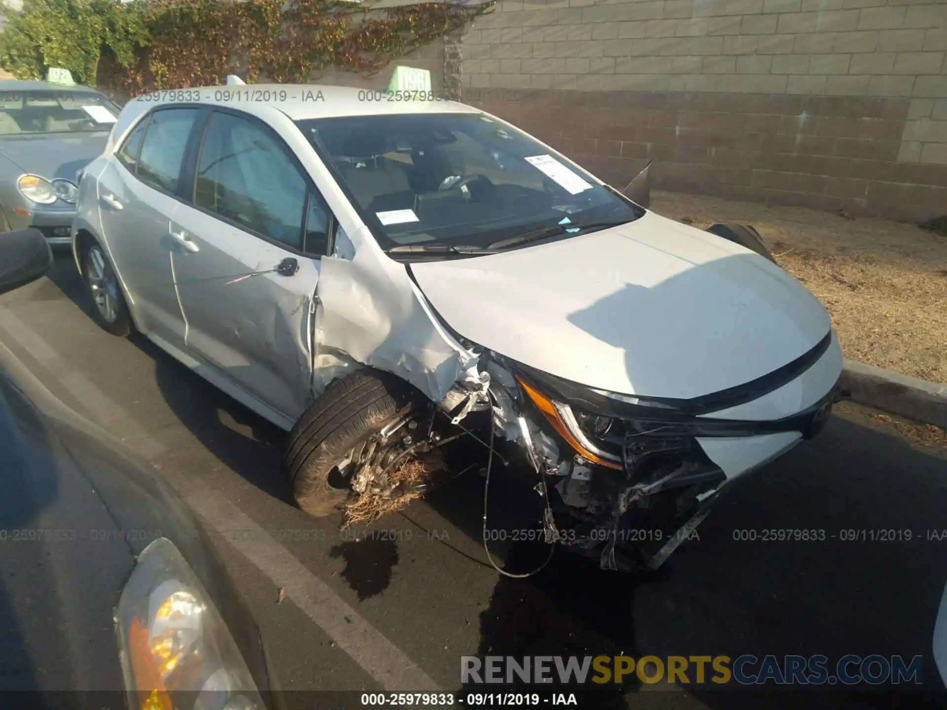 1 Photograph of a damaged car JTNK4RBE4K3047488 TOYOTA COROLLA 2019