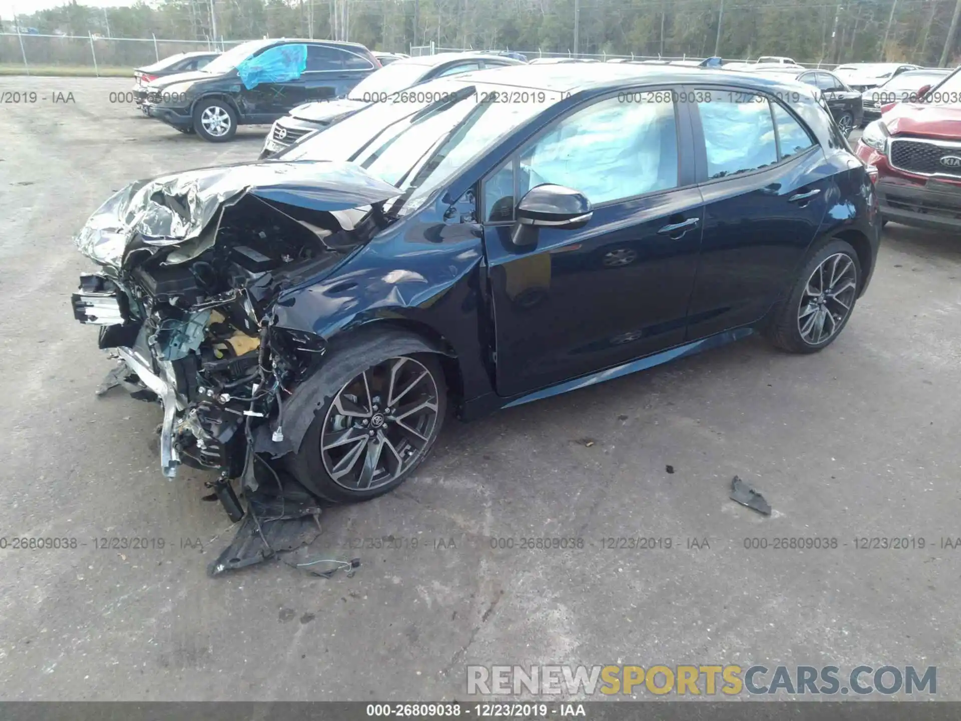 2 Photograph of a damaged car JTNK4RBE4K3052609 TOYOTA COROLLA 2019