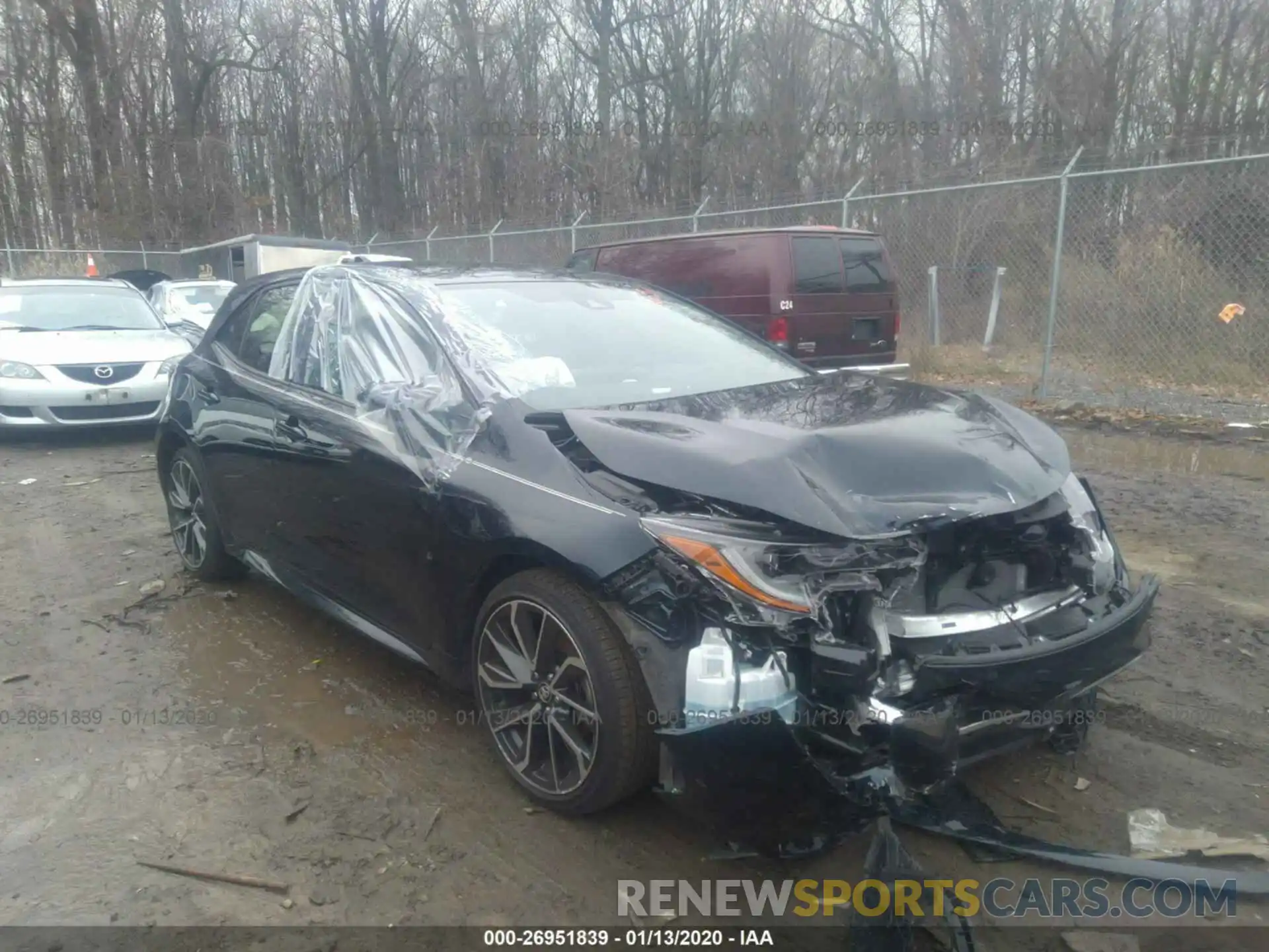 1 Photograph of a damaged car JTNK4RBE4K3054005 TOYOTA COROLLA 2019