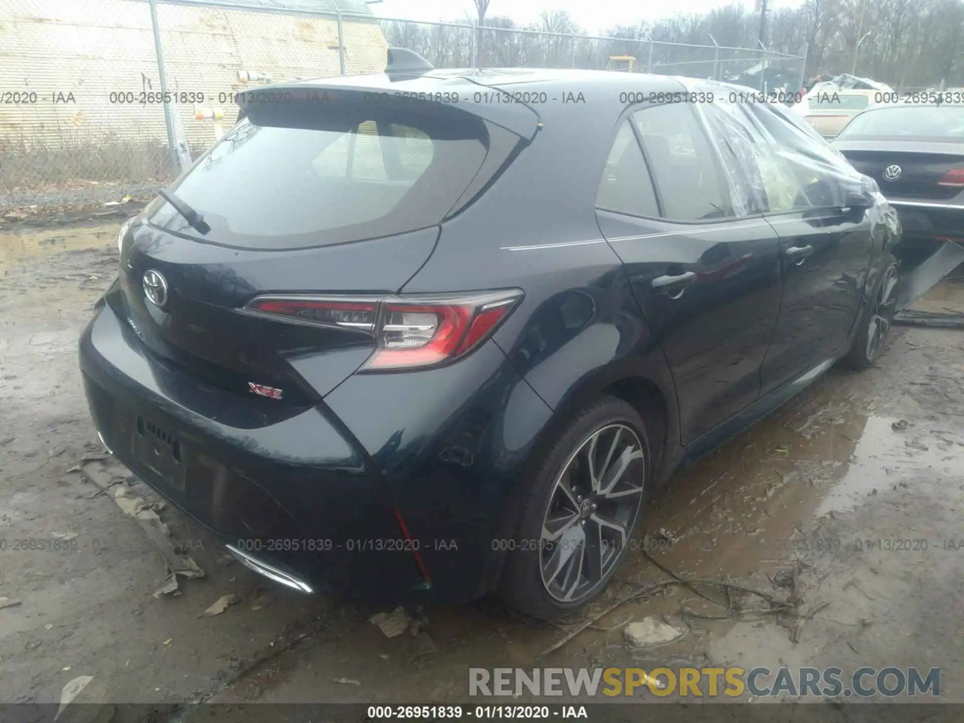 4 Photograph of a damaged car JTNK4RBE4K3054005 TOYOTA COROLLA 2019