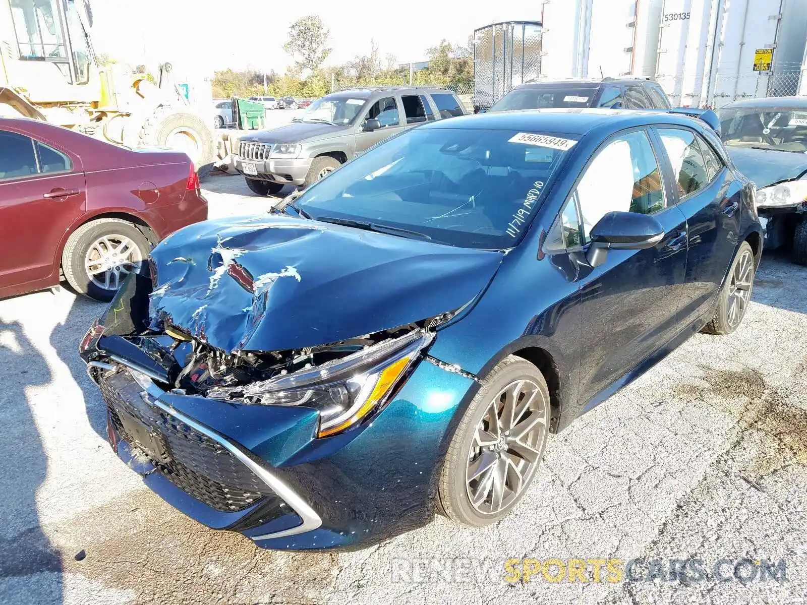 2 Photograph of a damaged car JTNK4RBE4K3054408 TOYOTA COROLLA 2019